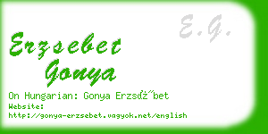 erzsebet gonya business card